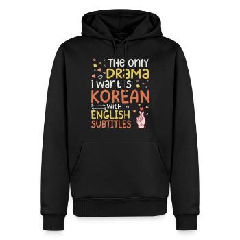 Koreanischer Drama Merch K-Drama Liebhaber Fan - Männer Premium Bio Hoodie - Schwarz - Vorne - Nico (187cm)