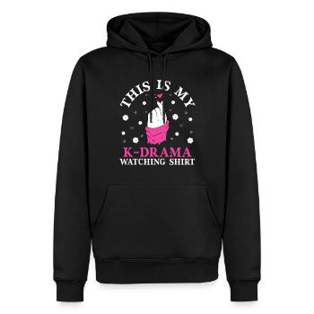 Fan d’amant de K-Drama Korean Drama Merch - Sweat à capuche Premium bio Homme - noir - Devant - Nico (187cm)