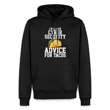 Cyber Security advice for tacos - Männer Premium Bio Hoodie - Schwarz - Vorne - Nico (187cm)