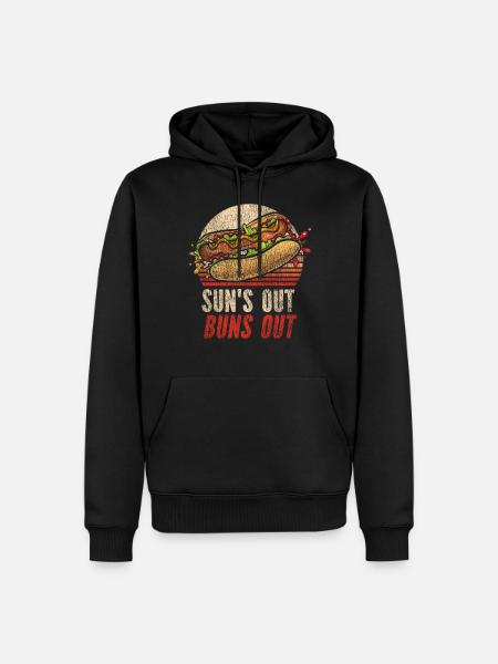 Hot Dog Adult Vintage Retro Sun's - Men’s Premium Organic Hoodie - black
