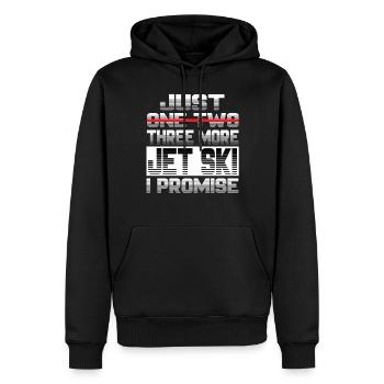 Just One More Jet ski I Promise Jet Ski Jetski - Männer Premium Bio Hoodie - Schwarz - Vorne - Nico (187cm)