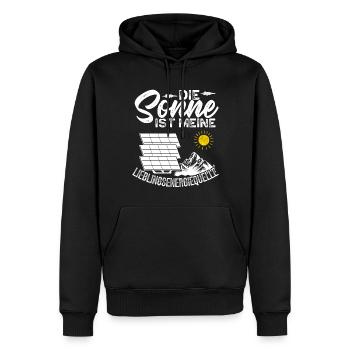 Installation photovoltaïque, électricité verte, centrale de balcon, PV - Sweat à capuche Premium bio Homme - noir - Devant - Nico (187cm)