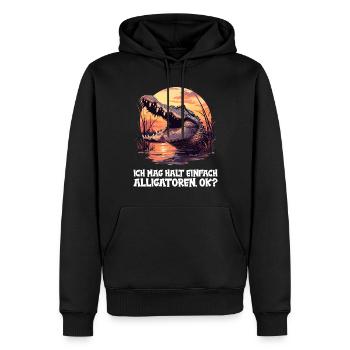 Alligatoren Alligator - Männer Premium Bio Hoodie - Schwarz - Vorne - Nico (187cm)