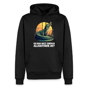 Alligatoren Alligator - Männer Premium Bio Hoodie - Schwarz - Vorne - Nico (187cm)