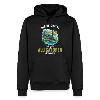 Alligatoren Alligator - Männer Premium Bio Hoodie - Schwarz - Vorne - Nico (187cm)