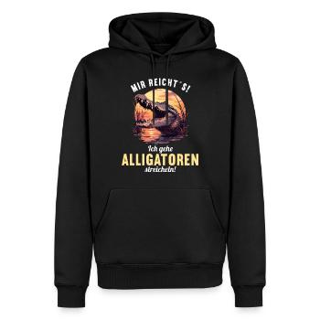 Alligatoren Alligator - Männer Premium Bio Hoodie - Schwarz - Vorne - Nico (187cm)