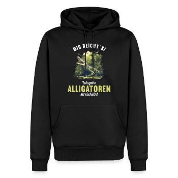Alligatoren Alligator - Männer Premium Bio Hoodie - Schwarz - Vorne - Nico (187cm)