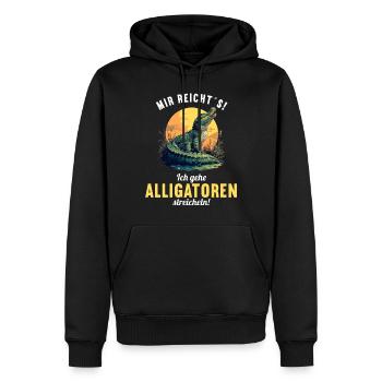 Alligatoren Alligator - Männer Premium Bio Hoodie - Schwarz - Vorne - Nico (187cm)