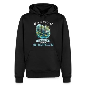 Alligatoren Alligator - Männer Premium Bio Hoodie - Schwarz - Vorne - Nico (187cm)