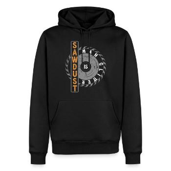Sawdust Is Man Glitter Schreiner Holzarbeiter - Männer Premium Bio Hoodie - Schwarz - Vorne - Nico (187cm)
