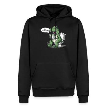 Der Humor Der Paläontologie Dinosaurier - Männer Premium Bio Hoodie - Schwarz - Vorne - Nico (187cm)