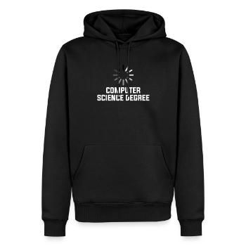 computer science degree - Männer Premium Bio Hoodie - Schwarz - Vorne - Nico (187cm)