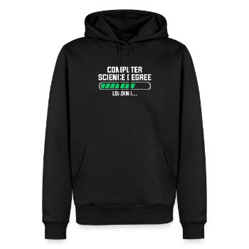 computer science degree - Männer Premium Bio Hoodie - Schwarz - Vorne - Nico (187cm)