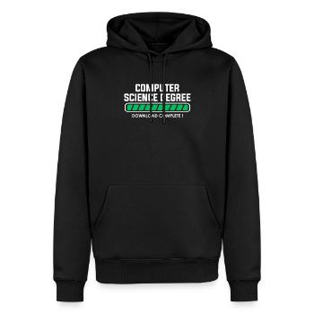computer science degree - Männer Premium Bio Hoodie - Schwarz - Vorne - Nico (187cm)