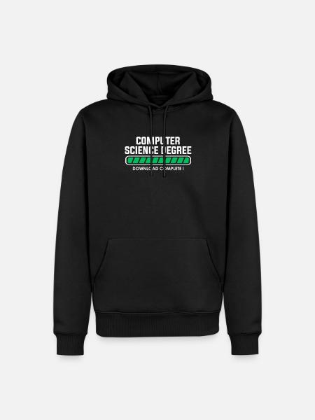 computer science degree - Männer Premium Bio Hoodie - Schwarz