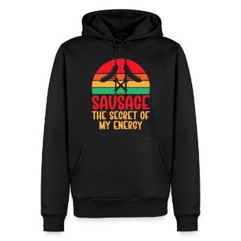 Sausage Lover - Männer Premium Bio Hoodie - Schwarz - Vorne - Nico (187cm)