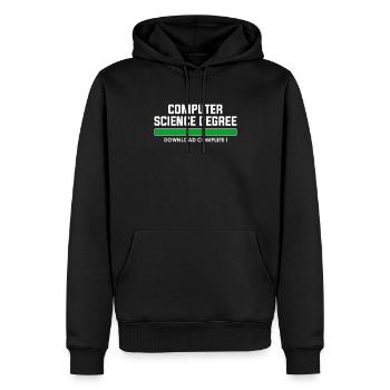 computer science degree - Männer Premium Bio Hoodie - Schwarz - Vorne - Nico (187cm)