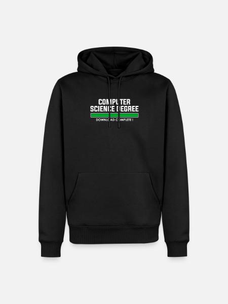 computer science degree - Männer Premium Bio Hoodie - Schwarz