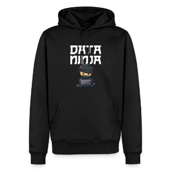 Data ninja data scientist - Männer Premium Bio Hoodie - Schwarz - Vorne - Nico (187cm)