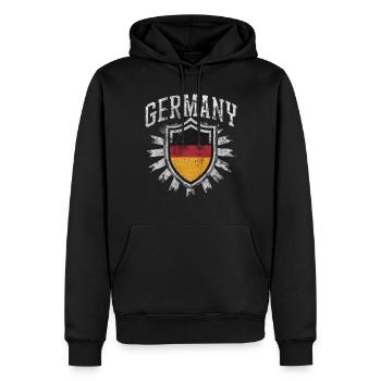 Deutschland Deutscher Deutsch GER Almanya Alemania - Männer Premium Bio Hoodie - Schwarz - Vorne - Nico (187cm)