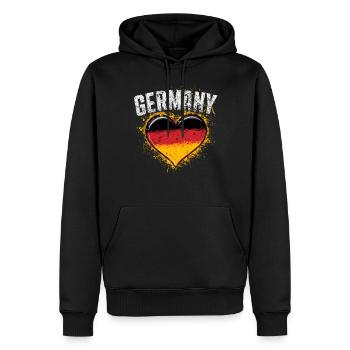 Deutschland Deutscher Deutsch GER Almanya Alemania - Männer Premium Bio Hoodie - Schwarz - Vorne - Nico (187cm)
