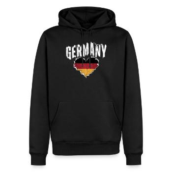 Deutschland Deutscher Deutsch GER Almanya Alemania - Männer Premium Bio Hoodie - Schwarz - Vorne - Nico (187cm)