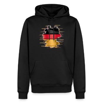 Allemagne Allemagne Allemand GER Almanya Alemania - Sweat à capuche Premium bio Homme - noir - Devant - Nico (187cm)