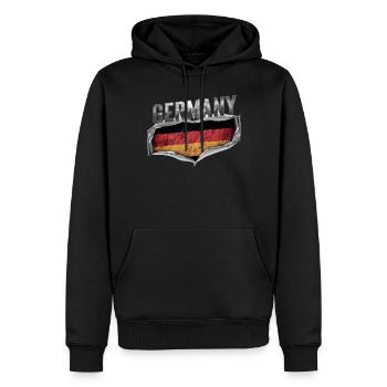 Allemagne Allemagne Allemand GER Almanya Alemania - Sweat à capuche Premium bio Homme - noir - Devant - Nico (187cm)