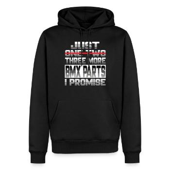 Just One More Bmx Parts I Promise Bmx Bmx Fahrrad - Männer Premium Bio Hoodie - Schwarz - Vorne - Nico (187cm)