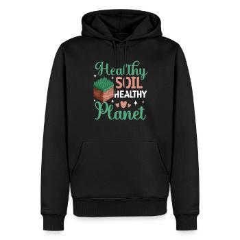 Cher scientifique agricole en science du sol, - Sweat à capuche Premium bio Homme - noir - Devant - Nico (187cm)