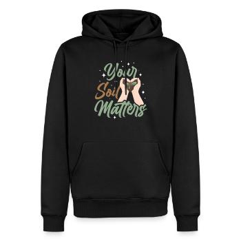 Cher scientifique agricole en science du sol, - Sweat à capuche Premium bio Homme - noir - Devant - Nico (187cm)