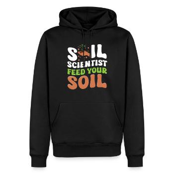 Cher scientifique agricole en science du sol, - Sweat à capuche Premium bio Homme - noir - Devant - Nico (187cm)