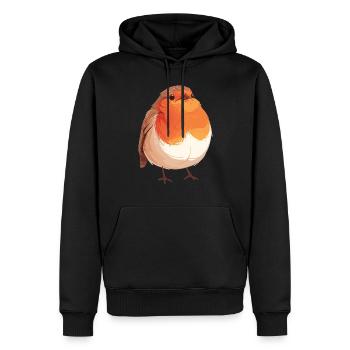 Robin Rotkehlchen - Sweat à capuche Premium bio Homme - noir - Devant - Nico (187cm)