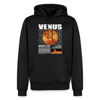 Vénus Planète Espace Cosmologie Astronomie - Sweat à capuche Premium bio Homme - noir - Devant - Nico (187cm)
