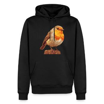 Robin Rotkehlchen - Sweat à capuche Premium bio Homme - noir - Devant - Nico (187cm)
