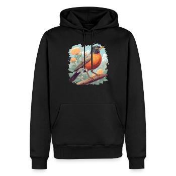 Robin Rotkehlchen - Sweat à capuche Premium bio Homme - noir - Devant - Nico (187cm)