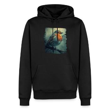Robin Rotkehlchen - Sweat à capuche Premium bio Homme - noir - Devant - Nico (187cm)