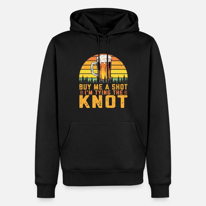 Bräutigam Bachelor Party Unkraut - Männer Premium Bio Hoodie - Schwarz