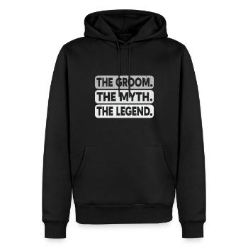 Enterrement de vie de garçon marié - Sweat à capuche Premium bio Homme - noir - Devant - Nico (187cm)