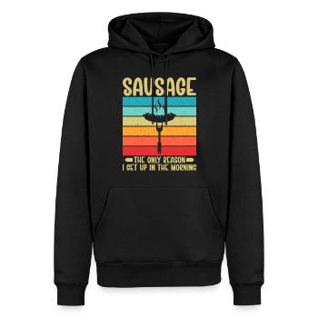 Sausage Lover - Männer Premium Bio Hoodie - Schwarz - Vorne - Nico (187cm)