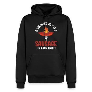 Sausage Lover - Männer Premium Bio Hoodie - Schwarz - Vorne - Nico (187cm)
