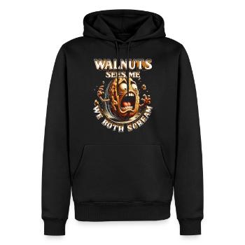 Walnussallergie Walnuts Sees Me We Both Scream - Männer Premium Bio Hoodie - Schwarz - Vorne - Nico (187cm)