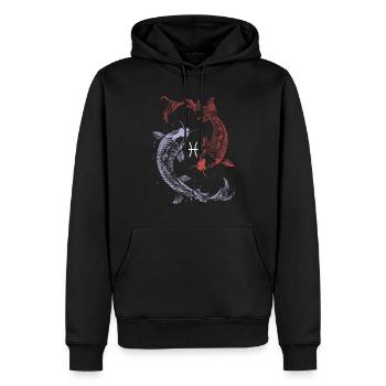 Sternzeichen Pisces Fische Symbol Astrologie - Männer Premium Bio Hoodie - Schwarz - Vorne - Nico (187cm)