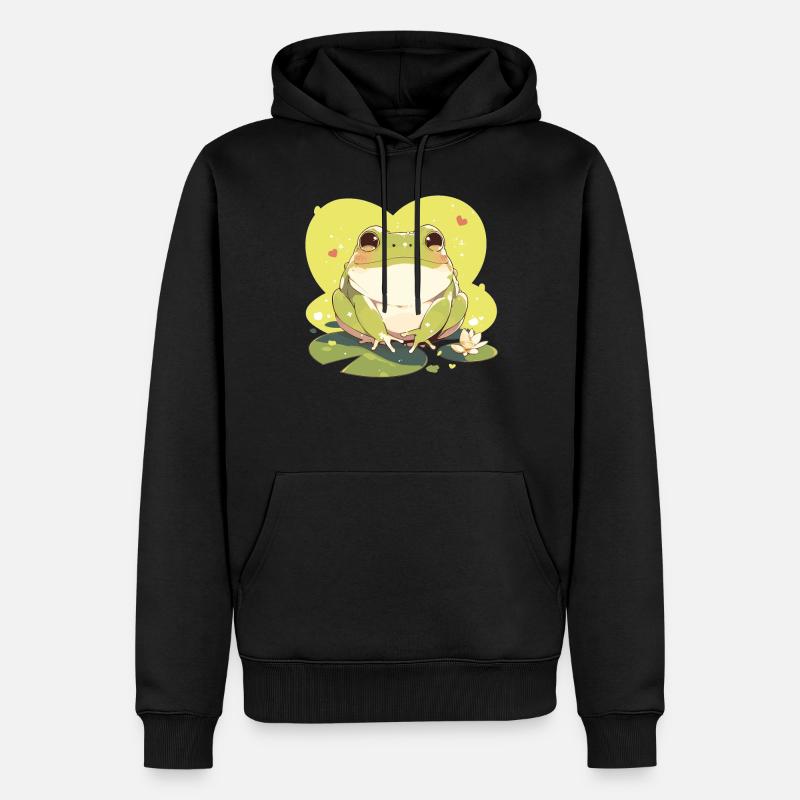 Toad Kröten Kröte - Männer Premium Bio Hoodie - Schwarz