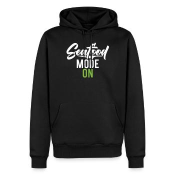 Seafood Lover Gift - Men’s Premium Organic Hoodie - black - Front - Nico (187cm)