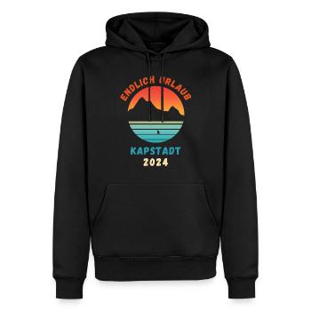 Kapstadt Urlaub 2024 Südafrika Cape Town Urlaub - Männer Premium Bio Hoodie - Schwarz - Vorne - Nico (187cm)