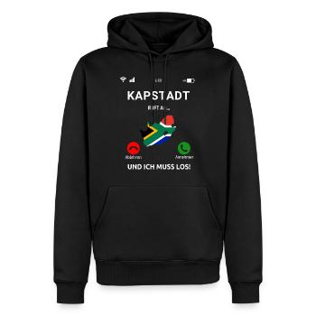Kapstadt Ruft An Südafrika Cape Town Urlaub - Männer Premium Bio Hoodie - Schwarz - Vorne - Nico (187cm)