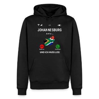 Johannesburg Ruft An Südafrika Urlaub Idee - Männer Premium Bio Hoodie - Schwarz - Vorne - Nico (187cm)