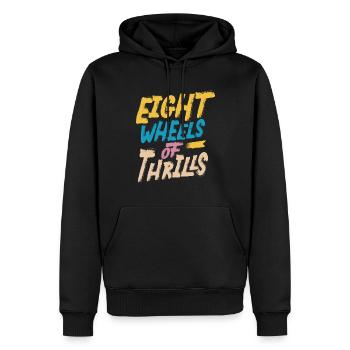 Rollerskater Party Eight Wheels Of Thrills Gifts - Männer Premium Bio Hoodie - Schwarz - Vorne - Nico (187cm)