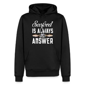 Seafood Lover Gift - Männer Premium Bio Hoodie - Schwarz - Vorne - Nico (187cm)